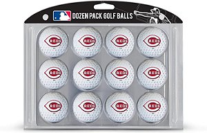 Bolas de golfe regulamentares da MLB, 12 unidades, impressão durável em cores vivas da equipe.