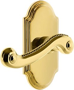 Placa Arc dupla sem função com alavanca Newport em latão vitalício - Grandeur 821131