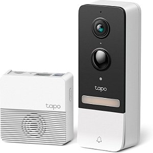 Campainha de Vídeo Inteligente Tapo, Inclui Campainha, Resolução 2K+, Visão Noturna Colorida, Áudio Bidirecional, Detecção AI Gratuita, Armazenamento em Nuvem/SD Card,