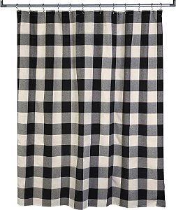 Cortina de Banho SKL Home Grandin, 72x72, Preto/Natural