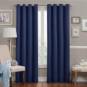 Cortinas Modernas de Blackout Térmico com Ilhós para Janela de Quarto ou Sala de Estar (1 Painel)