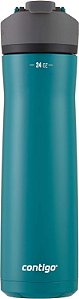 Garrafa de água de aço inoxidável Contigo Cortland Chill 2.0 com isolamento a vácuo e tampa à prova de vazamentos, mantém bebidas quentes ou frias por horas com tampa intercambiável, 24oz