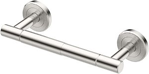 Porta papel higiênico padrão Gatco 4293B Latitude II, níquel acetinado