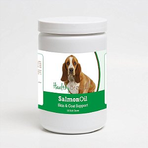 Biscoitos macios de óleo de salmão Healthy Breeds Basset Hound - 120 unidades