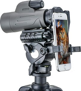 Pacote de adaptador de smartphones Carson MonoPix Digiscoping com Monóculo a prova d'água de 8x42mm para caça, observação de pássaros, turismo, eventos esportivos, observação da vida selvagem, tiro ao