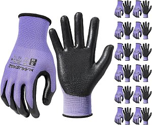 Luvas de trabalho de segurança MANUSAGE, Luvas de trabalho de nitrilo para homens e mulheres, Luvas de trabalho com dedos sensíveis ao toque, Luvas de trabalho para homens, Luvas de trabalho masculinas com aderência, luvas de mec