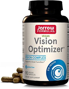 Cápsulas Vegetais Jarrow Formulas Optimizer Vision-90 Unidades - Suplemento para os olhos - Suplemento dietético com extrato de semente de uva, luteína e zeaxantina, quercetina e mais - Não-