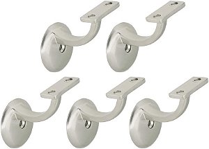 Suporte de corrimão Jumbo Design House 182030, pacote com 5, níquel acetinado, 5 unidades