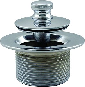 Tampa de dreno de banheira de rosca grossa NPSM de 1-1/2 Twist & Close, Níquel polido Westbrass D3324-05