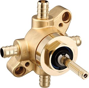 Moen U361X M-CORE 3 ou 6 Função Válvula de Transferência com Conexões de Anel de Crimpagem PEX, ou Inacabada