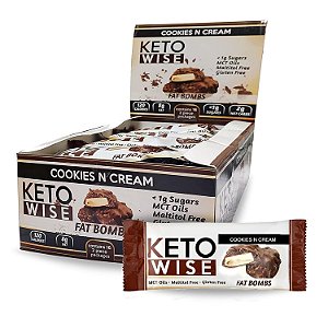 Bolinhos de Gordura Keto Wise - Cookies e Creme - 16 porções (Embalagem com 1 unidade)
