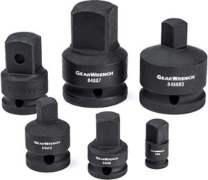 Conjunto de adaptadores de impacto GEARWRENCH 6 peças 1/4, 3/8, 1/2, 3/4 - 84928A-07
