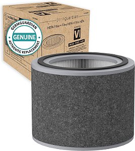 Filtro de Substituição do Purificador de Ar Genuine HEPA GermGuardian V Smoke Clear, Remove 99,97% dos Poluentes, Toxinas e Odores de Fumaça, para AirSafe Series e AC151, Preto/Cinza, FLT151SM