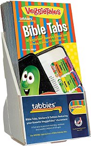 Vinte Pack de Separadores com Display VeggieTales Bible Tabs Antigo e Novo Testamento, 90 Separadores Sortidos (28431)