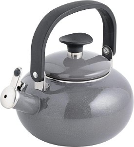 Chaleira para Chá de Aço Esmaltado Kenmore Broadway 1,5 Litros - Grafite Cinza