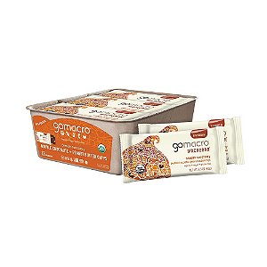 Barras de proteína vegana orgânica GoMacro MacroBar - Chocolate Duplo + Pedacinhos de Manteiga de Amendoim (barras de 2.3 onças, pacote com 12 unidades)