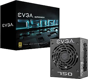 EVGA SuperNOVA 750 GM, 80 PLUS Gold 750W, Totalmente Modular, Modo ECO com Ventilador FDB, Garantia de 10 Anos, Inclui Testador de Energia, Fator de Forma SFX, Fonte