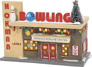Vila A Christmas Story Department 56 - Edifício Iluminado Hohman Lanes Bowling, 5.75 Polegadas, Multicolorido
