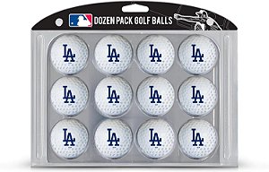 Bolas de golfe regulamentares da MLB, 12 unidades, impressão durável em cores vivas da equipe.