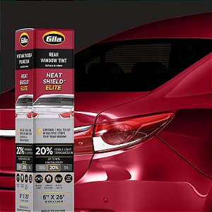 Gila® Heat Shield Elite™ 20% Filme Cerâmico para Janelas Traseiras de Automóveis Controle Avançado de Calor e Brilho (Tamanho 6in x 26ft) - Faça Você Mesmo