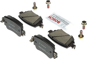 BOSCH BC1779 QuietCast Premium Conjunto de Pastilhas de Freio a Disco Cerâmicas - Compatível com Audi Q3, Q3 Quattro; Volkswagen Golf, Golf Alltrack, Golf SportWagen, GTI, Passat; TRASEIRO