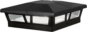 Tampa de poste solar de alumínio preto Cambridge 6x6 Classy Caps SLC771B