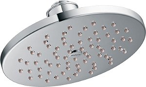 Chuveiro de chuva de única função Moen S6360 de 8 com tecnologia de imersão e taxa de fluxo de 2,5 GPM, cromado