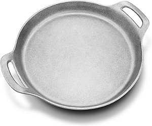 Panela redonda Wilton Armetale Gourmet Grillware com alças, 13,5 polegadas.