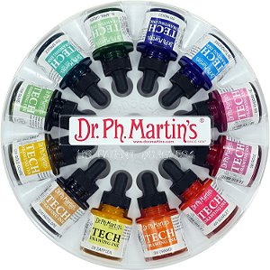Tinta para Desenho Dr. Ph. Martin's TECH (Conjunto 1) Frasco de Tinta, 1.0 oz, Conjunto 1, 1 Frasco