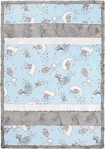 Shannon Fabrics Minky Cuddle Kit Lullaby Lucky Star Azul