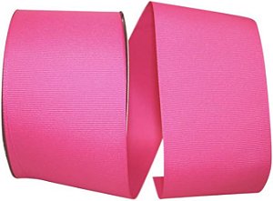 Fita de Textura Grosgrain da Reliant Ribbon, 3 Polegadas X 50 Jardas, Rosa Chocante.