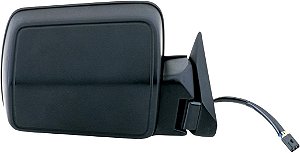 Espelho do lado do passageiro do sistema de ajuste para Jeep Cherokee/Wagoneer, preto, carregado por mola, elétrico