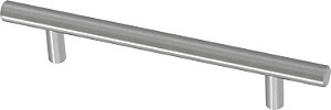 Puxador de armário barra simples Franklin Brass, aço inoxidável, 5-1/16 polegadas (128mm), 30 unidades, P46642K-SS-B2