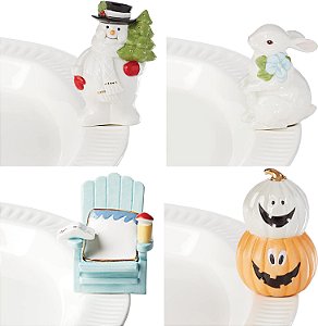 Lenox Perfil Poppers 4Pc Todas as Estações, 0,44, Branco, 4 Peças