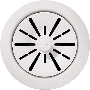 Elkay LKPDQD1RT Quartzo Dreno Perfeito 3-1/2 Flange de Eliminação de Polímero com Cesto de Coador Removível e Tampa de Borracha Ricota