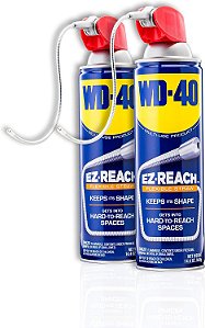 Fórmula Original WD-40, Produto Multiuso, Canudo Flexível EZ-Reach, 14,4 OZ [Pacote Duplo]