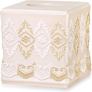 POPULAR BATH Caixa de Lenços Arabella Design, Bege