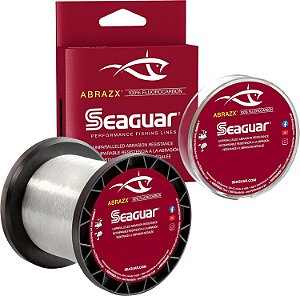 Linha de pesca de fluorocarbono Seaguar AbrazX 100% para docas, pedras, ervas daninhas e troncos