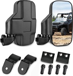 Espelhos Laterais UTV Nilight Compatíveis com Polaris Ranger 1000 de 2015 a 2023 Can-Am Defender Maverick Trail Pro-Fit Cage Perfilado Tubo Ajustável Espelho Retrovisor Desmontável, Garantia de 2 An
