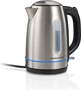 Chaleira Elétrica sem Fio Hamilton Beach 1,7L 1500W com Desligamento Automático e Proteção Contra Fervura Seca