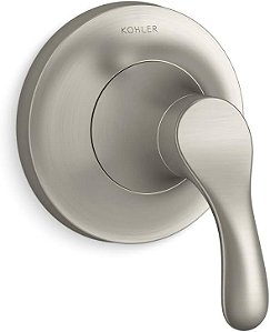 Kit de acabamento para válvula de transferência master shower de alça única Simplice KOHLER T23951-4-BN, montagem na parede, requer válvula, níquel escovado vibrante.