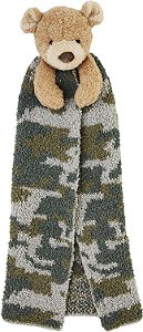 Manta de Pelúcia Lovey para Crianças Mud Pie, Estampa de Camuflagem 21 x 16
