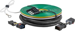 Conjunto de Chicote de Fiação Personalizado para Reboque de Veículo para Acampamentos, CURT 58906, para Reboque de Veículos Leves, Serve nos Modelos Ram 1500, 2500, 3500 com Lanternas Trase