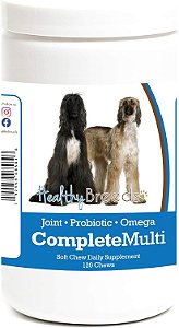 Suplemento Multivitamínico em Palito Mastigável 120 Unidades para Afghan Hound da Healthy Breeds