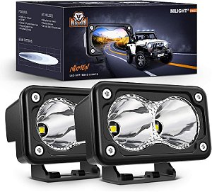Luzes de LED para motocicleta Nilight 2PCS 3 Polegadas 1300LM com EMC Integrado Luz de Condução Super Spotlight Luz de Neblina Offroad Luz Auxiliar para Motocicleta SUV ATV Caminhão Barco Trator Emp