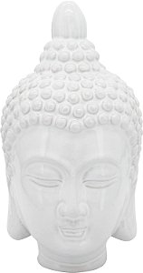 Cabeça de Buda em cerâmica de 10 Sagebrook Home, Branca