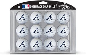Bolas de golfe regulamentares da MLB, 12 unidades, impressão durável em cores vivas da equipe.