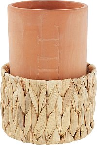 Mud Pie 48600148, Marrom, Conjunto de Resfriador de Vinho Terracota, 7 x 4 1/2 Diâmetro