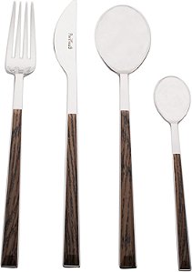 Conjunto de Talheres Pinti Sushi Queen para Red Vanilla com 24 Peças, Wenge