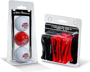 Bolas de Golfe com Logotipo da NCAA (3 Unidades) e Tees de Golfe Regulamentares de 2-3/4 (50 Unidades), Multicoloridos